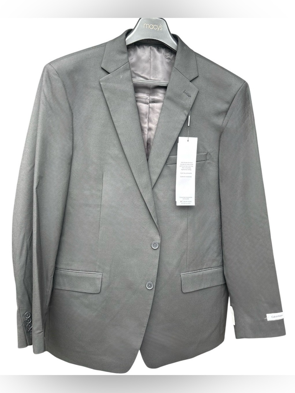Calvin Klein Men's Black Two-Button Sport Coat